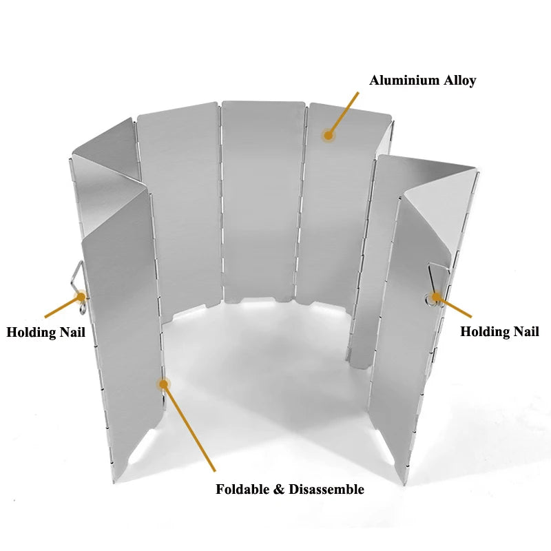 Foldable Gas Stove Windshield For Outdoor Camping - My Store