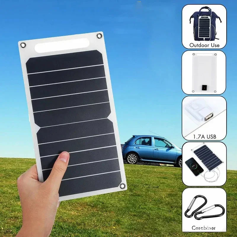 Solar Panel With USB Waterproof Camping Portable Battery - My Store